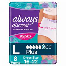 Always Discreet Pants Large Plus 8 TB