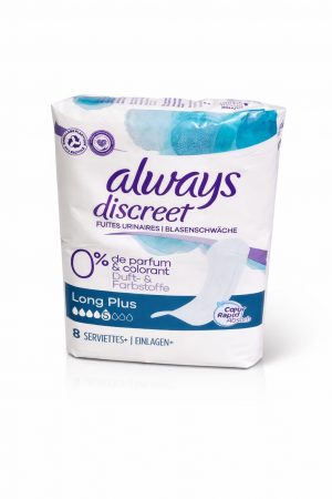 Always Discreet 5 Long Plus 8 SERVIETTES