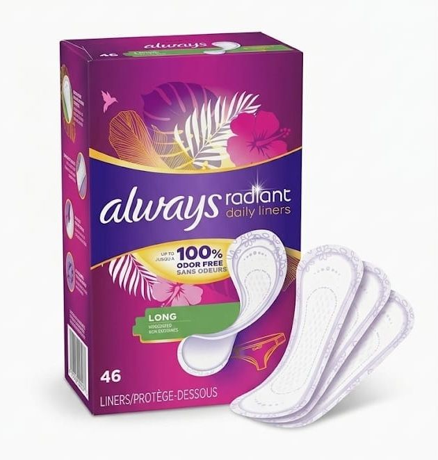 מגן תחתון אולווייס לונג 46 דפים ALWAYS RADIANT DAILY LINERS